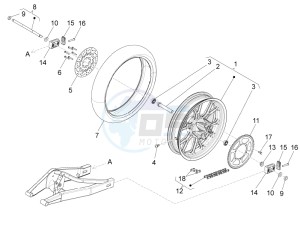 RS4 125 4T drawing Rear Wheel