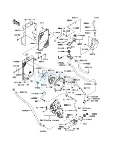 KFX700 KSV700B7F EU drawing Radiator