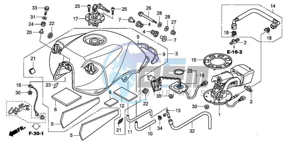 FUEL TANK (CBF600S8/SA8)