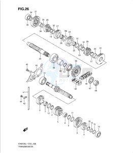 SV650/S drawing TRANSMISSION (SV650SUL1 E24)