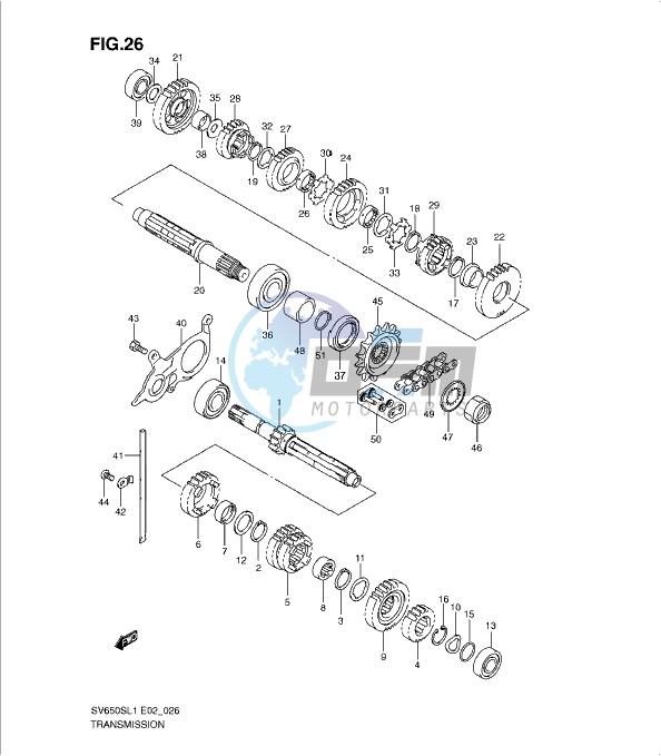 TRANSMISSION (SV650SUL1 E24)