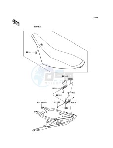 KFX450R KSF450BEF EU drawing Seat