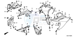 CBR600FAB CBR600F ABS E drawing LOWER COWL