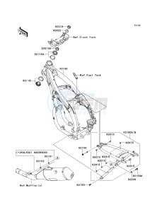 KLX 450 A [KLX450R] (A8F-A9F) A8F drawing FRAME