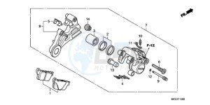 CB600F39 UK - (E / MKH ST) drawing REAR BRAKE CALIPER (CB600F/F3)