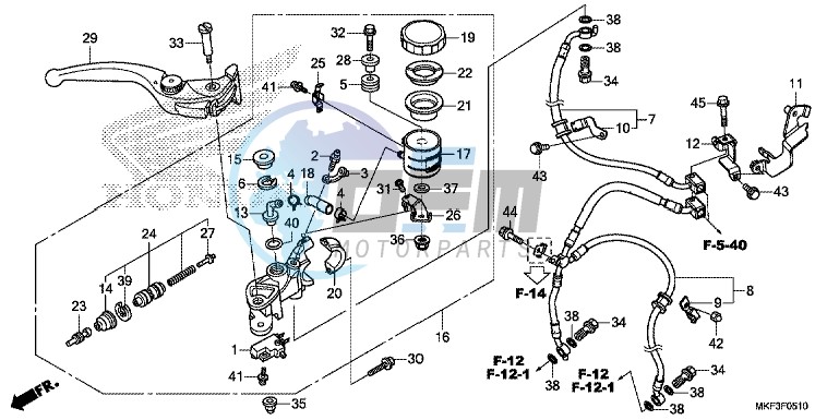 FRONT BRAKE MASTER CYLINDER (CBR1000RA/ S1/ S2)