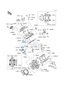 KVF 700 A [PRAIRIE 700 4X4] (A1-A2) [PRAIRIE 700 4X4] drawing CYLINDER HEAD