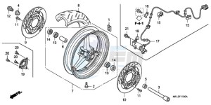 CBR1000RA9 France - (F / ABS CMF MME REP) drawing FRONT WHEEL