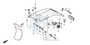 XR250R drawing REAR FENDER