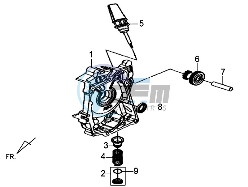 CRANKCASE RIGHT / START MOTOR