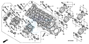 CB600FA France - (F / CMF 25K) drawing CYLINDER HEAD