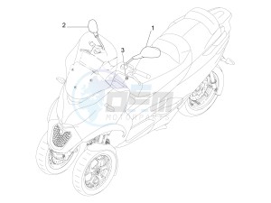 MP3 500 LT E4 Sport - Business (EMEA) drawing Driving mirror/s