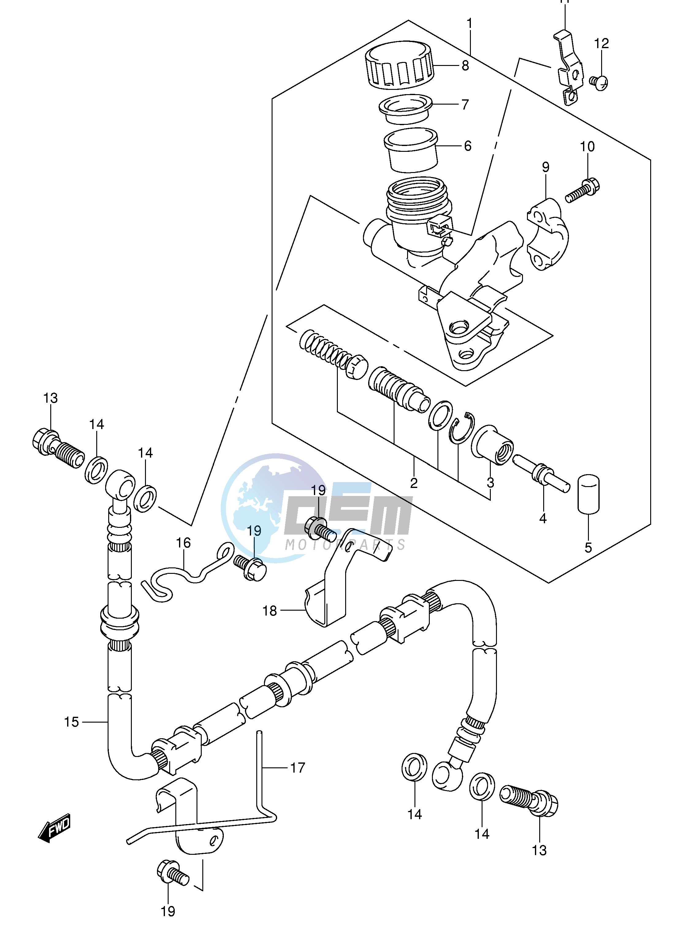 CLUTCH MASTER CYLINDER (SV1000S S1 S2)