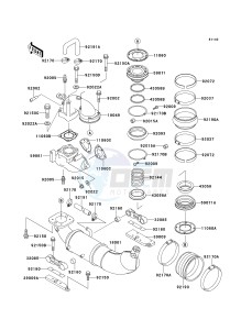 JH 750 F [SUPER SPORT XI] (F1-F2) [SUPER SPORT XI] drawing MUFFLER-- S- -