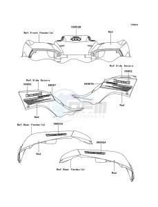 KVF650 4x4 KVF650D7F EU GB drawing Decals(Red)(EU,UK)