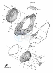 WR450F (BDBC) drawing CRANKCASE COVER 1