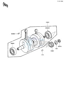 KZ 305 B [CSR BELT] (B1) [CSR BELT] drawing CRANKSHAFT