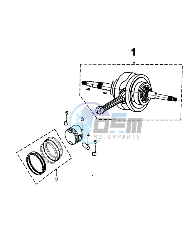 CRANKSHAFT AND PISTON