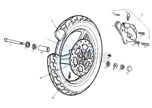 GPR REPLICA - 50 cc drawing FRONT WHEEL