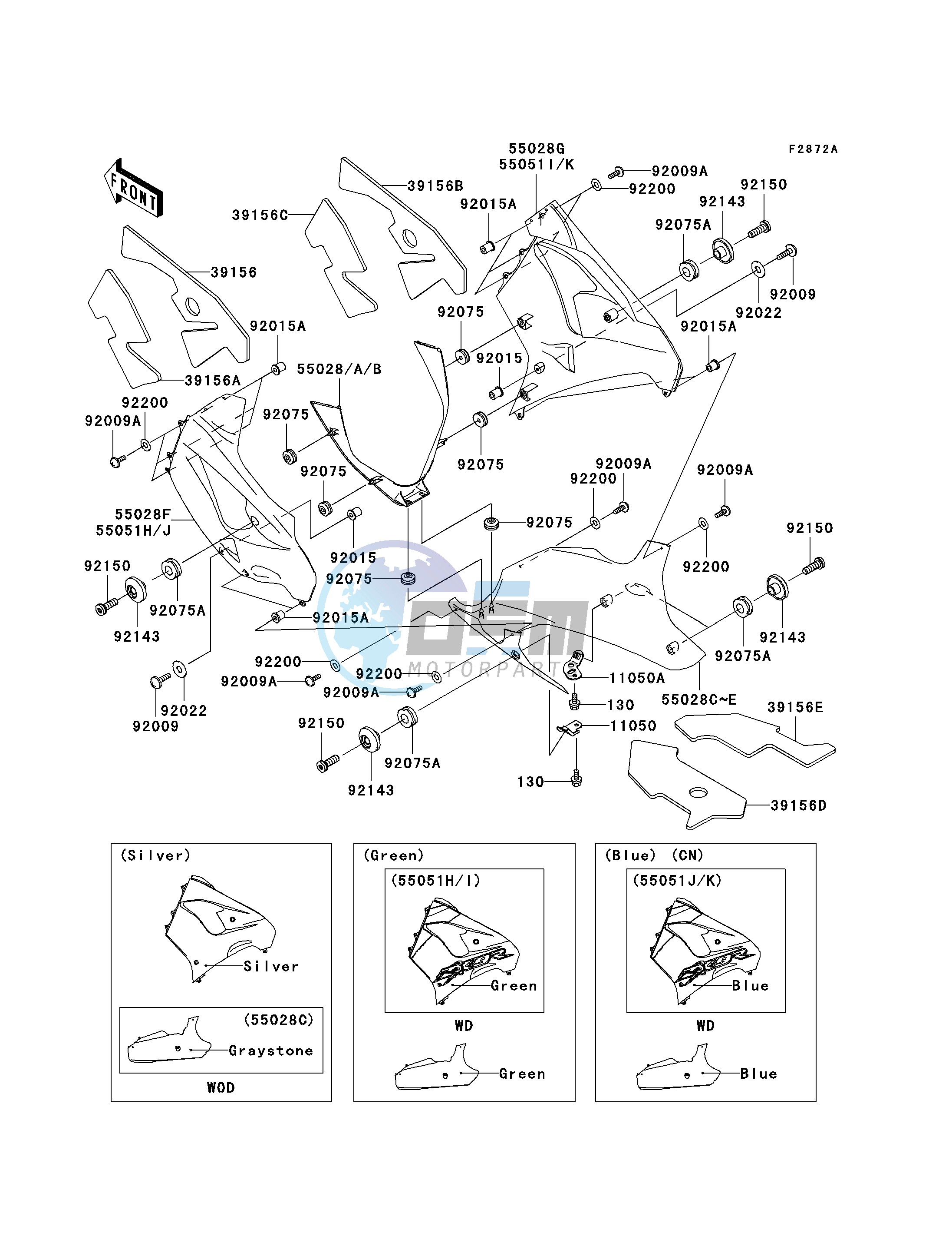 COWLING LOWERS -- ZX900-F2- -