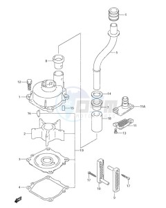 DF 115 drawing Water Pump (S/N 681517 & Older)