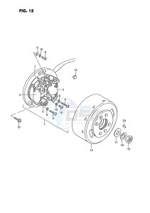 PV50 (E15) drawing MAGNETO (MODEL X E15, MODEL D H L M E43)