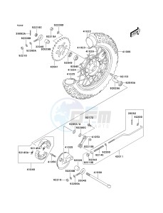 KDX 50 A (A1-A3) drawing REAR HUB