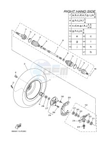 YXM700E YXM70VPHJ VIKING EPS HUNTER (B5FA) drawing FRONT WHEEL 2