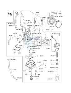 KX 250 R [KX250] (R1) R1 drawing CARBURETOR