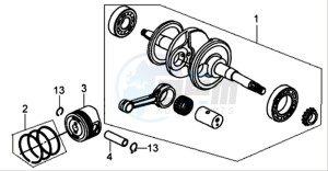 MIO 100 L6 drawing CRANKSHAFT  / PISTON / PISTON RING