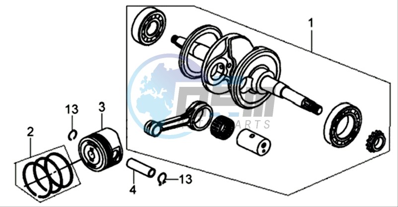 CRANKSHAFT  / PISTON / PISTON RING