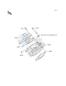 KAF 400 A [MULE 610 4X4] (A6F-AF) A6F drawing CYLINDER HEAD