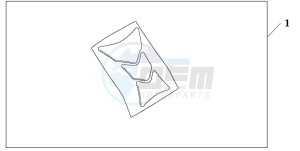 CBF1000 drawing TANK PAD HONDA WING LOGO