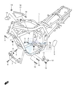 GSF1200 (E2) Bandit drawing FRAME (GSF1200SAV)