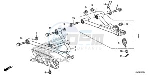 TRX500FM1F TRX500FM Europe Direct - (ED) drawing FRONT ARM