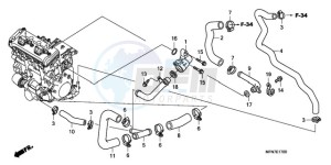 CB1000RAA Europe Direct - (ED / ABS) drawing WATER PIPE