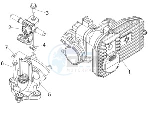 MP3 500 lt Sport business drawing Throttle body - Injector - Union pipe