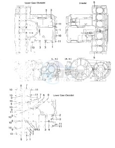 KZ 1300 A (A1-A3) drawing CRANKCASE BOLT & STUD PATTERN