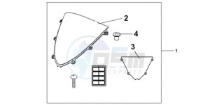 CBR1000RAA F / ABS CMF drawing WINDSCREEN