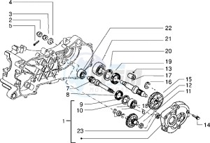 Skipper 125 my98 drawing Rear wheel shaft