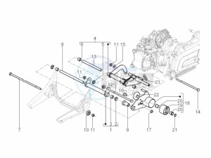 Beverly 300 ie ABS E4 (EMEA) drawing Swinging arm