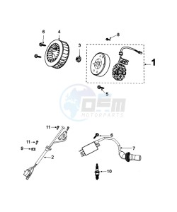 KISBEE 4T OY D drawing FLYWHEEL MAGNETO