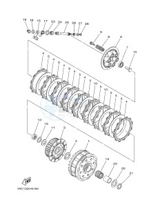 MT09 MT-09 900 MT-09 (B872) drawing CLUTCH