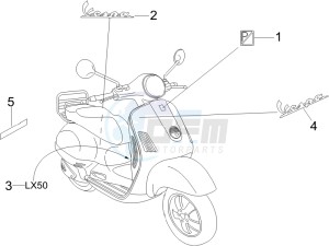 LX 50 4T drawing Plates - Emblems