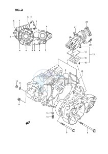 RM250 (E3) drawing CRANKCASE (MODEL P)