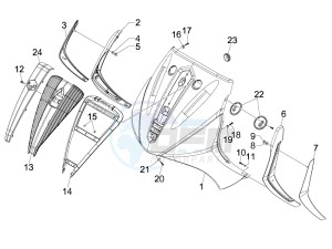 Beverly 250 Tourer e3 drawing Front shield