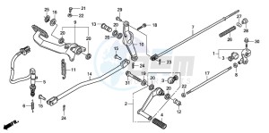 VT750CA drawing PEDAL (E/ED/EK/F/U)