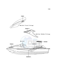 JET SKI STX-12F JT1200-D1 FR drawing Decals