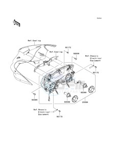 ZX 636 C [NINJA ZX-6R] (C1) C1 drawing HEADLIGHT-- S- -