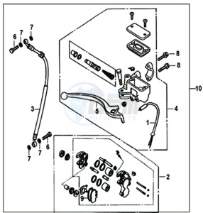 CROX 50 25KMH (L8 L9) NL EURO4 drawing FRONT BRAKE MASTER CYLINDER